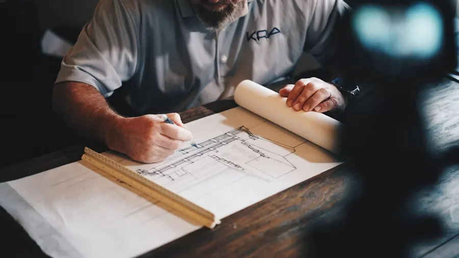 Image d'un architecte ou maître d'oeuvre pour représenter les assurances en construction proposées par SAGERI