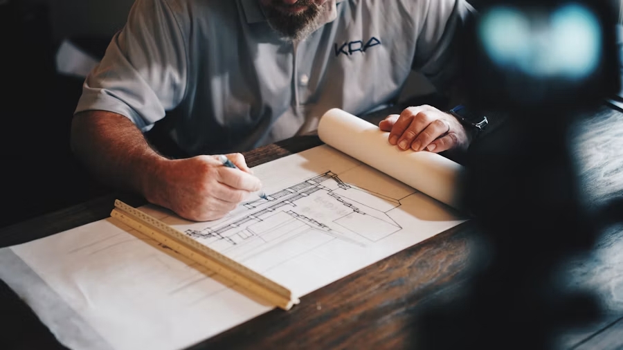 Image d'un architecte ou maître d'oeuvre pour représenter les assurances en construction proposées par SAGERI
